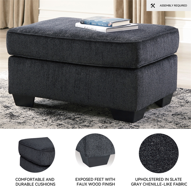Signature Design by Ashley Altari Ottoman in Charcoal