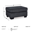 Signature Design by Ashley Altari Ottoman in Charcoal