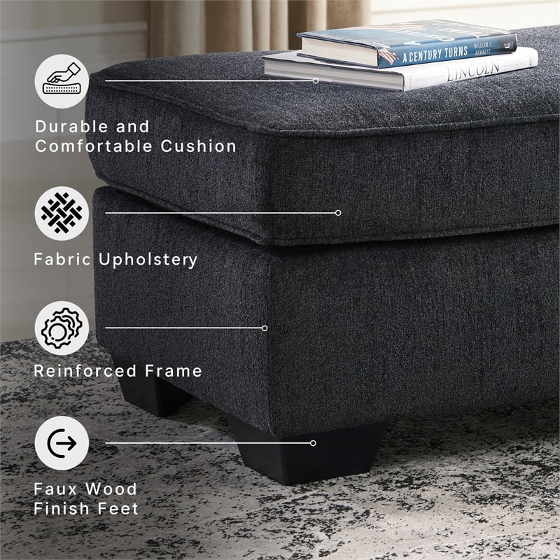 Signature Design by Ashley Altari Ottoman in Charcoal