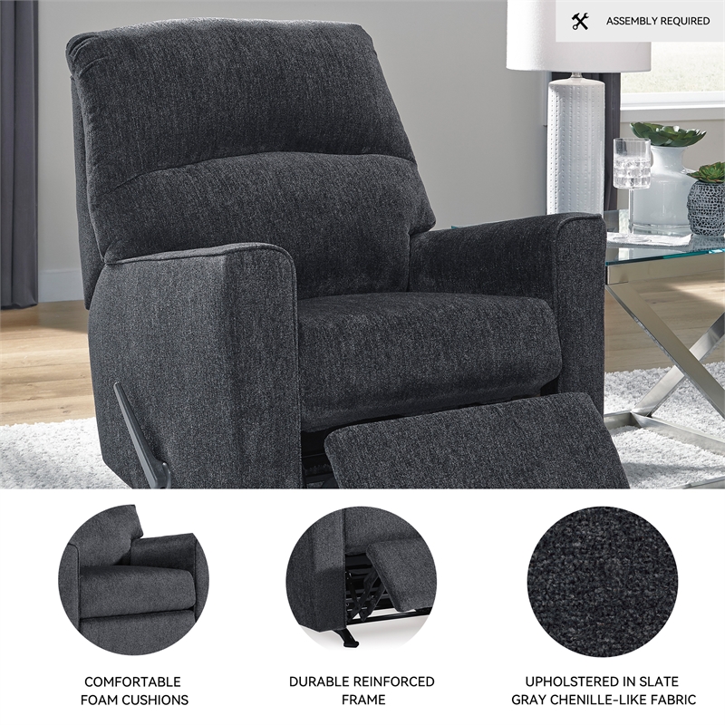 Signature Design by Ashley Altari Rocker Recliner in Slate