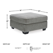Signature Design by Ashley Altari Oversized Accent Ottoman in Alloy