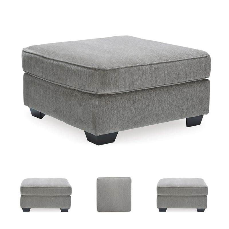 Signature Design by Ashley Altari Oversized Accent Ottoman in Alloy