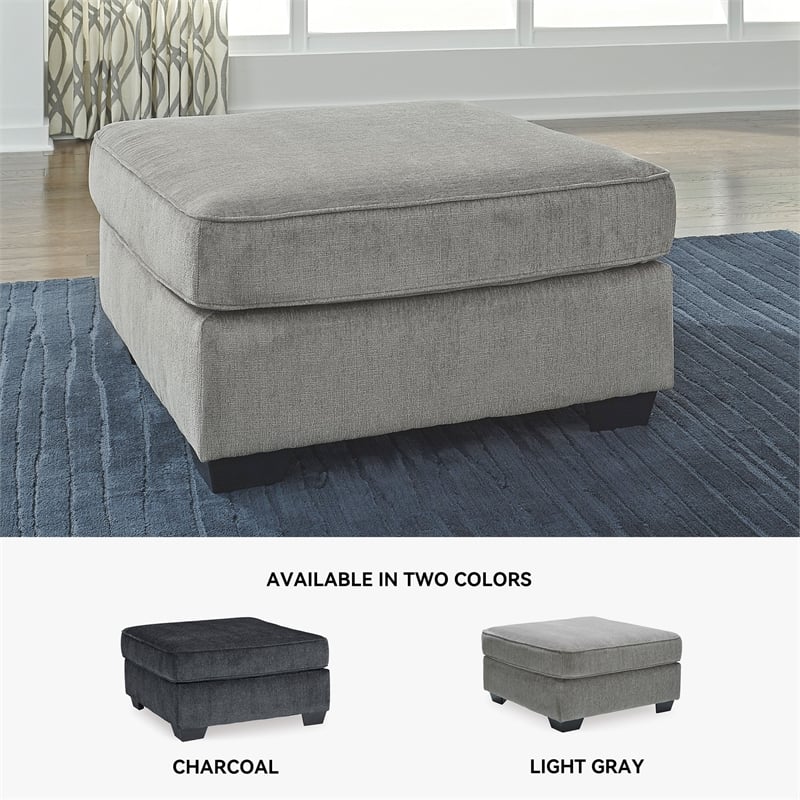 Signature Design by Ashley Altari Oversized Accent Ottoman in Alloy