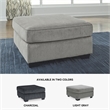 Signature Design by Ashley Altari Oversized Accent Ottoman in Alloy