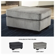 Signature Design by Ashley Altari Ottoman in Alloy