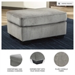 Signature Design by Ashley Altari Ottoman in Alloy