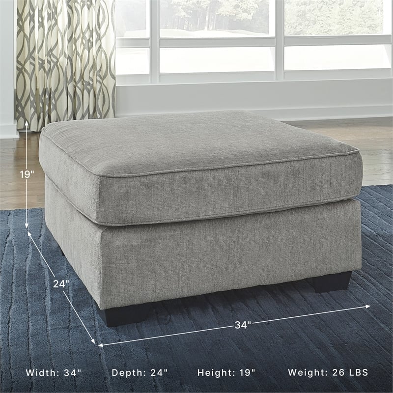 Signature Design by Ashley Altari Ottoman in Alloy