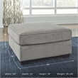 Signature Design by Ashley Altari Ottoman in Alloy