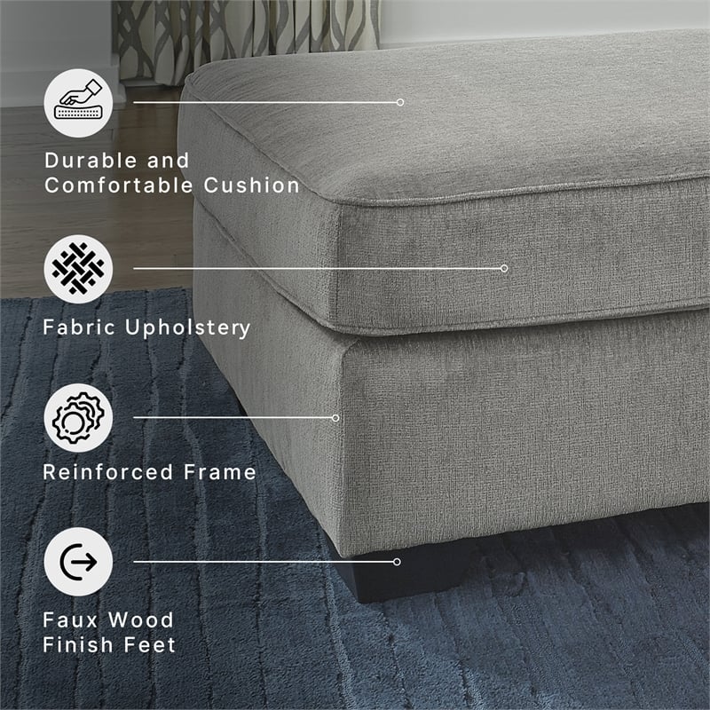 Signature Design by Ashley Altari Ottoman in Alloy