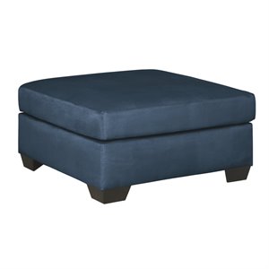 signature design by ashley darcy oversized accent ottoman in blue