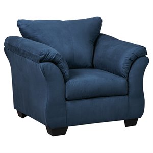 signature design by ashley darcy accent chair in blue