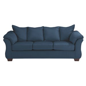 signature design by ashley darcy full sleeper sofa in blue