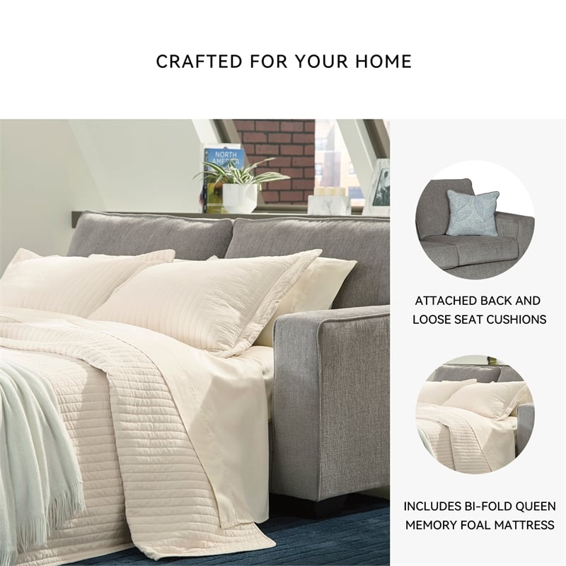 Signature Design by Ashley Altari Queen Sleeper Sofa in Alloy