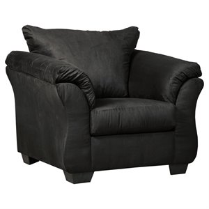 signature design by ashley darcy accent chair in black