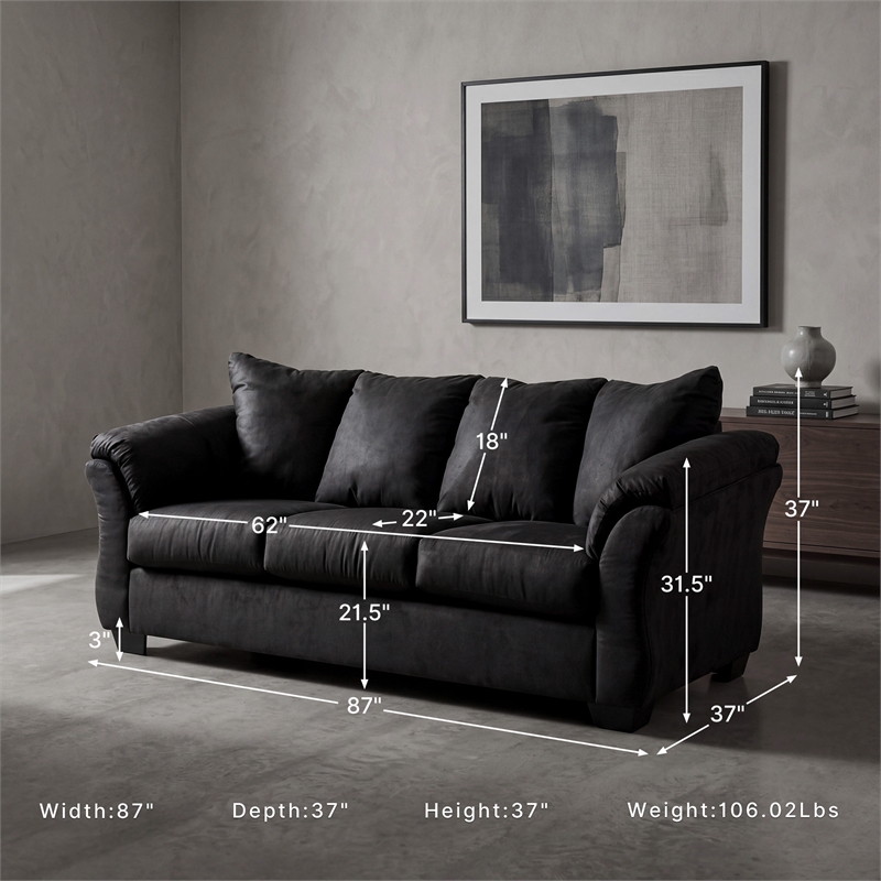 Signature Design by Ashley Darcy Sofa in Black