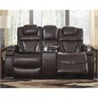 Signature Design by Ashley Warnerton Power Reclining Loveseat in Chocolate