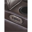 Signature Design by Ashley Warnerton Power Reclining Loveseat in Chocolate
