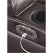 Signature Design by Ashley Warnerton Power Reclining Loveseat in Chocolate