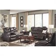 Signature Design by Ashley Warnerton Power Reclining Loveseat in Chocolate