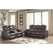 Signature Design by Ashley Warnerton Power Reclining Loveseat in Chocolate