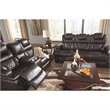 Signature Design by Ashley Warnerton Power Reclining Loveseat in Chocolate