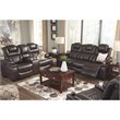 Signature Design by Ashley Warnerton Power Reclining Loveseat in Chocolate
