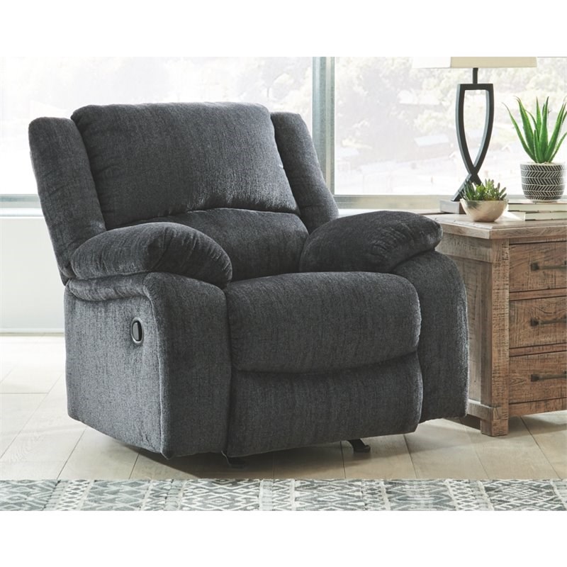 Signature Design by Ashley Draycoll Rocker Recliner in Slate