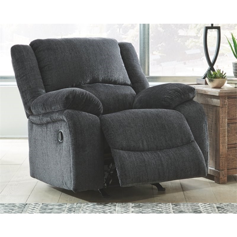 Signature Design by Ashley Draycoll Rocker Recliner in Slate