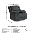 Signature Design by Ashley Draycoll Rocker Recliner in Slate