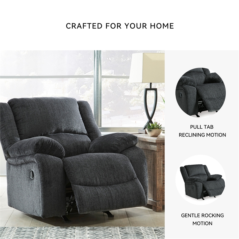 Signature Design by Ashley Draycoll Rocker Recliner in Slate