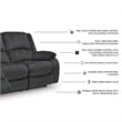 Signature Design by Ashley Draycoll Power Reclining Sofa in Slate