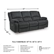 Signature Design by Ashley Draycoll Power Reclining Sofa in Slate