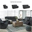 Signature Design by Ashley Draycoll Power Reclining Sofa in Slate