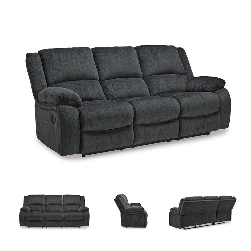 Signature Design by Ashley Draycoll Reclining Sofa in Slate