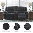 Signature Design by Ashley Draycoll Reclining Loveseat with Console in Slate