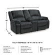 Signature Design by Ashley Draycoll Reclining Loveseat with Console in Slate