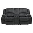Signature Design by Ashley Draycoll Power Reclining Loveseat in Slate