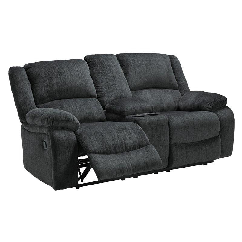 Signature Design by Ashley Draycoll Power Reclining Loveseat in Slate