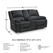 Signature Design by Ashley Draycoll Power Reclining Loveseat in Slate