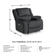 Signature Design by Ashley Draycoll Power Rocker Recliner in Slate