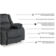 Signature Design by Ashley Draycoll Power Rocker Recliner in Slate