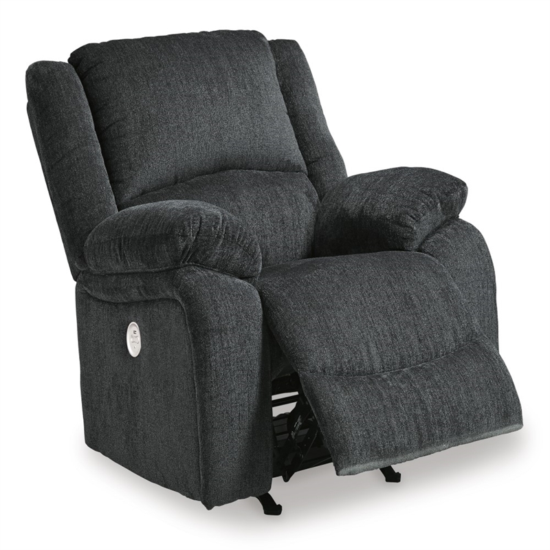 Signature Design by Ashley Draycoll Power Rocker Recliner in Slate
