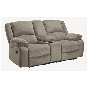 signature design by ashley draycoll reclining loveseat with console