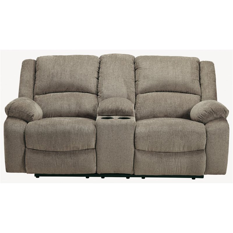 Signature Design by Ashley Draycoll Power Reclining Loveseat in Pewter
