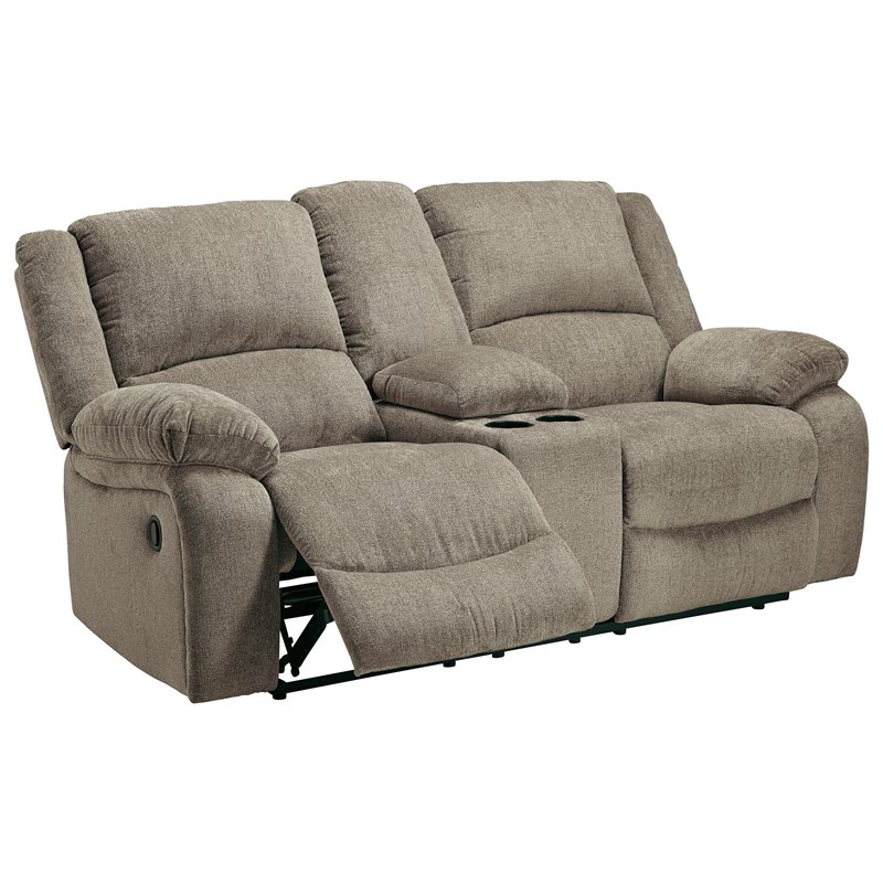 Signature Design by Ashley Draycoll Power Reclining Loveseat in Pewter