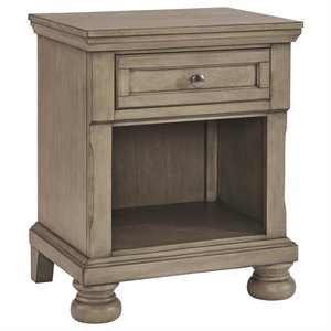 signature design by ashley lettner 1 drawer nightstand in light gray