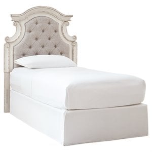 Signature Design by Ashley Realyn Twin Upholstered Panel Headboard in White