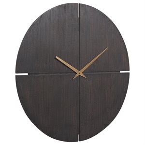 signature design by ashley pabla wall clock in black