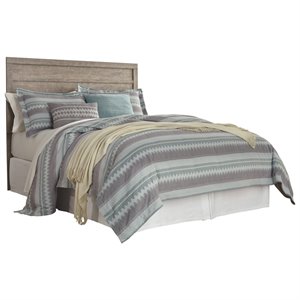 signature design by ashley culverbach full queen panel headboard in gray