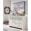 Signature Design by Ashley Paxberry 6 Drawer Dresser in Whitewash
